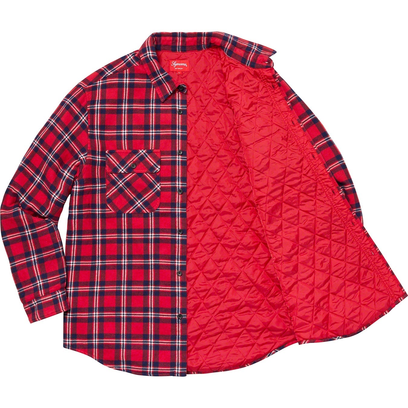 Arc Logo Quilted Flannel Shirt view 12